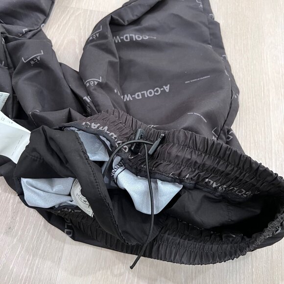 A-Cold-Wall* Black All-Over Logo Prints Nylon Jogger Pants - Picture 7 of 8